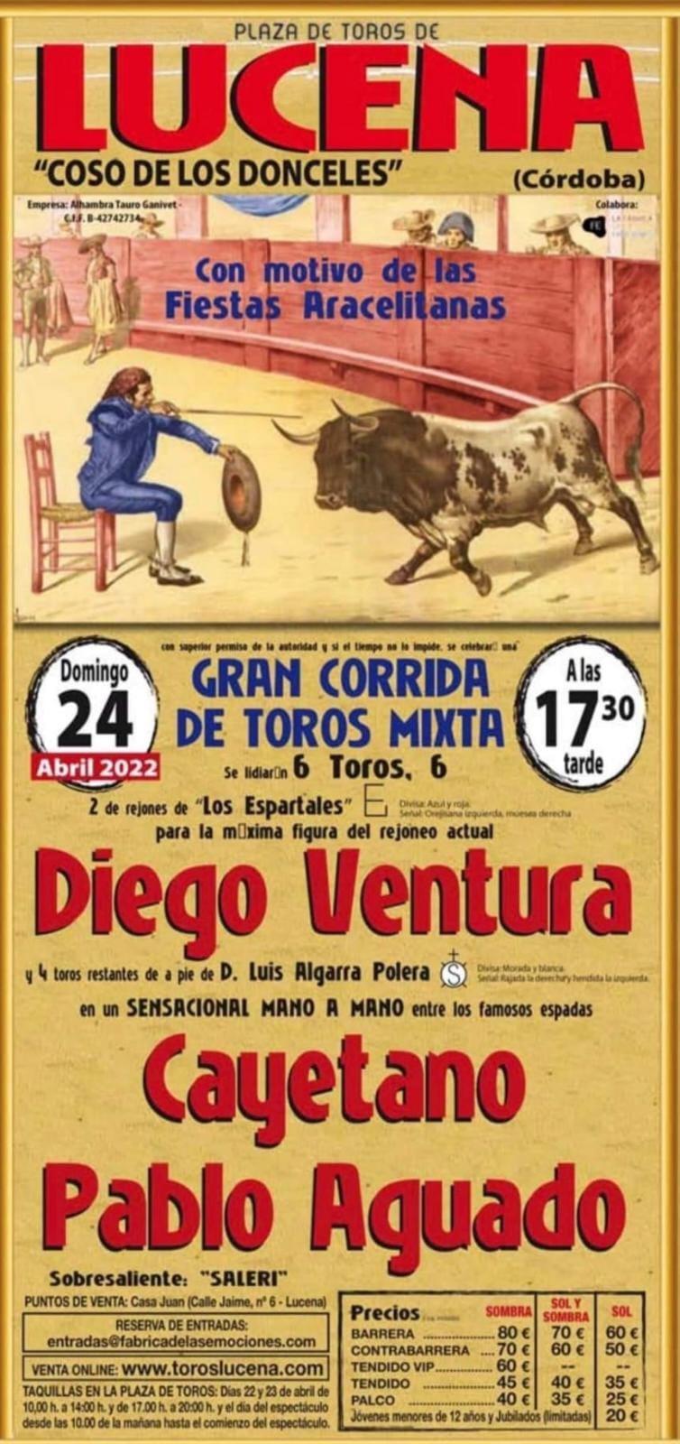 Corrida mixta Lucena
